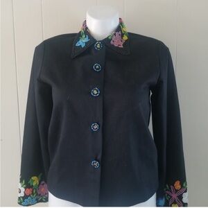 New Identity Black Beaded Jacket